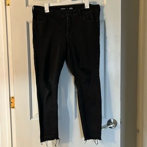 Old Navy mid rise rockstar super skinny distressed jeans